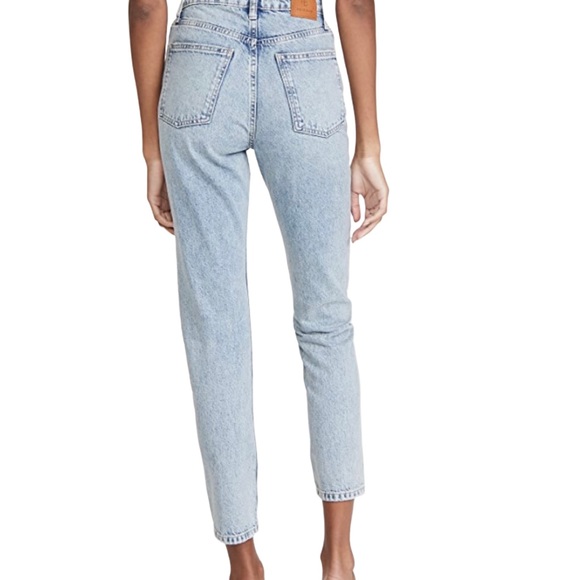 Anine Bing Sonya Jeans in Washed Blue - Picture 3 of 11